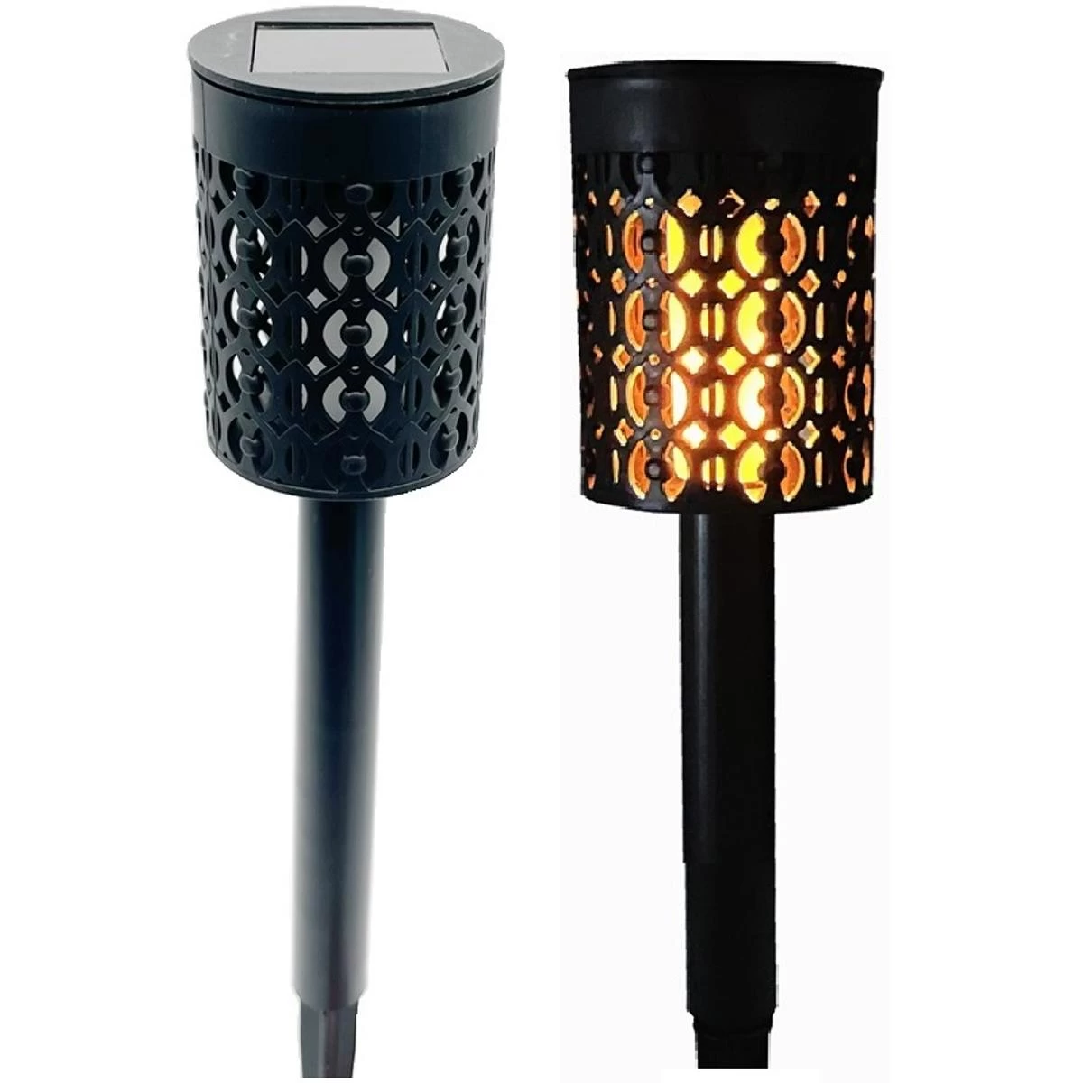 Saulės žibintuvėlis Ugnies Efekto Liepsna 5.5x36cm 6 Led