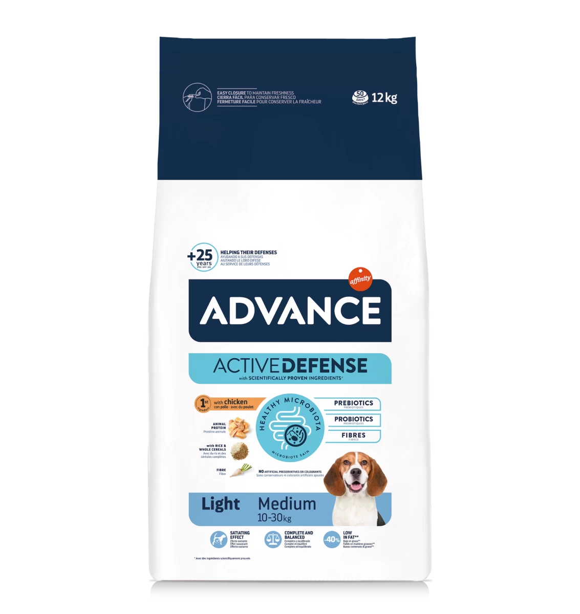 Sausas maistas Advance Dog Medium Light Chicken &amp; Rice 12 kg