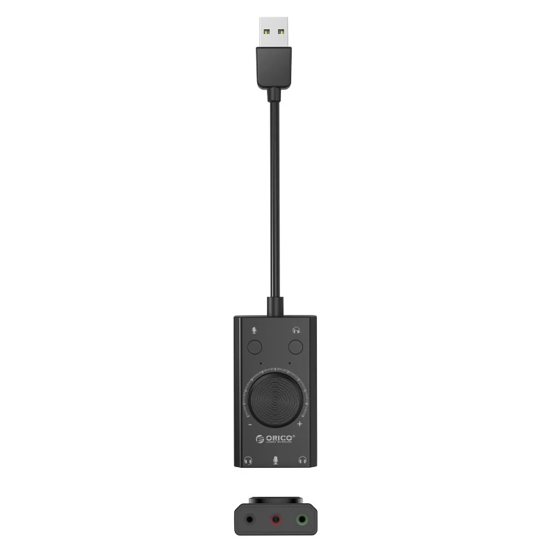 Sc2 Usb-a Išorinė Daugiafunkcinė Garso Plokštė - Juoda