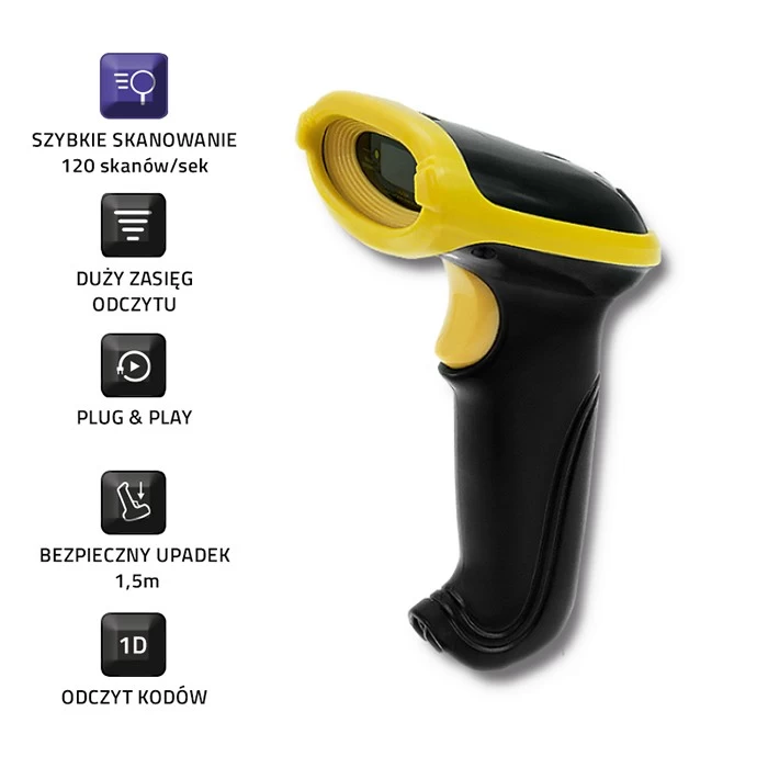 Scanner barcode Qoltec 50862
