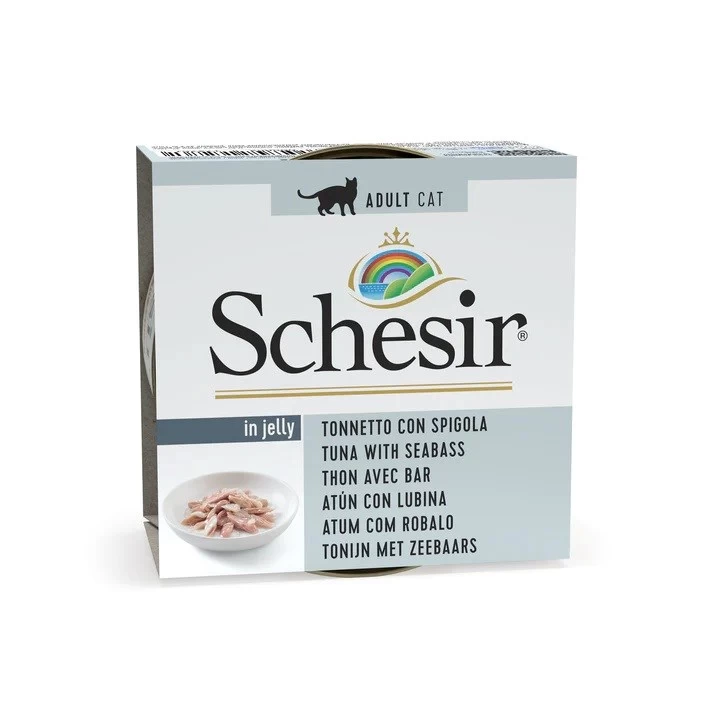 SCHESIR šlapias kačių maistas su tunu ir jūros ešeriu, 85g