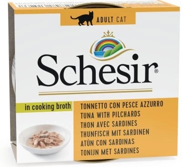 SCHESIR šlapias kačių maistas, tunas su sardinomis, 70g