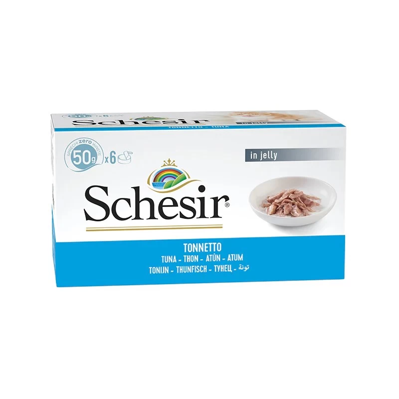 SCHESIR Tuna in Jelly šlapias kačių maistas, 6x50g