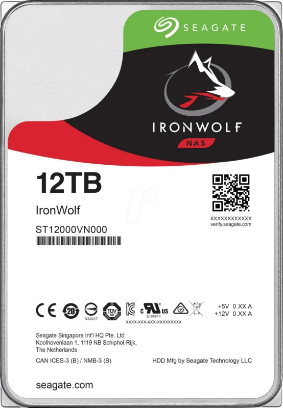 Seagate Ironwolf Server Hdd St12000vn0008 (12tb /3.5&amp;quot; /7200rpm )