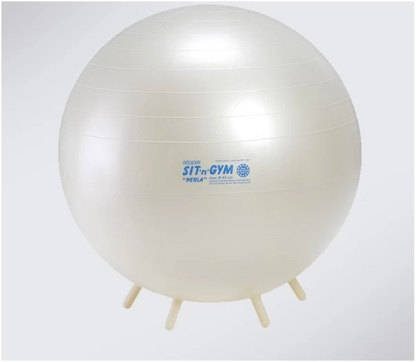 Sėdėjimo kamuolys 65 cm perlo spalvos