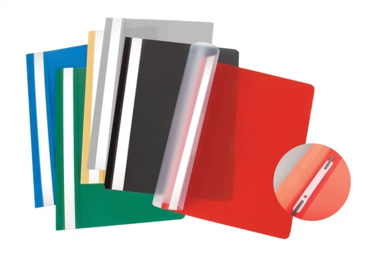 Segtuvėlis skaidriu viršeliu Forpus Standart, A4, juodas