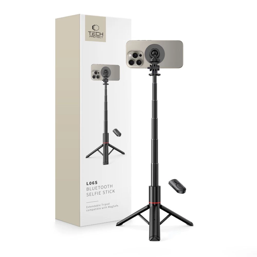 Selfie Lazda Magnetinis Išmaniojo Telefono Stovas Su Nuotolinio Valdymo Pulteliu L06s Bluetooth Magsafe 82 Cm