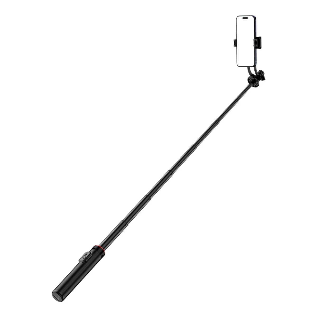 Selfie Lazda Wc1y2s Teleskopinis Aliuminio Trikojis 1,3 M Su Telefono Laikikliu - Juoda