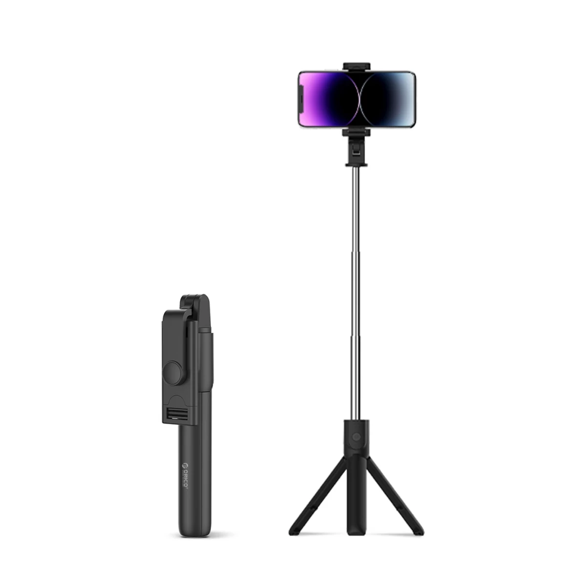 „selfie“ Lazdelė Su Mini Trikoju, Skirta Fotografuoti, Su „bluetooth“ Ir 360 Laipsnių Pasukimu – Juoda