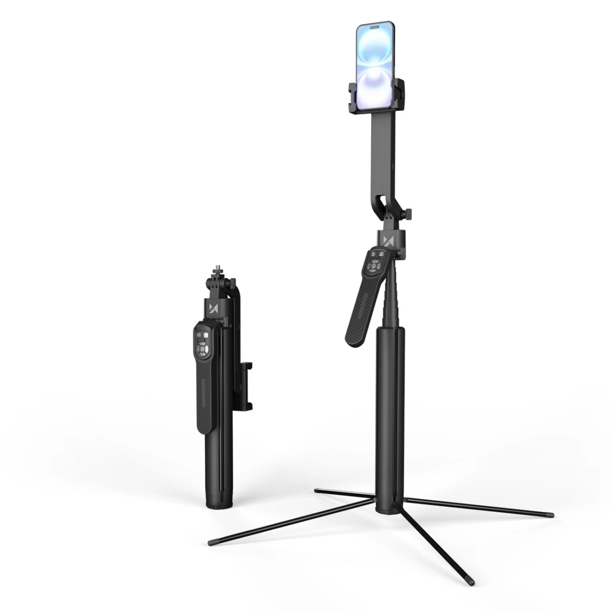 Selfie Lazdos Nuotraukų Stovas Su 360 Ai Veido Sekimu Ir Valdymu Gestais - Juodas