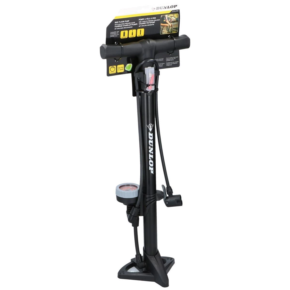 Serviso Dviračių Siurblys 160psi (11bar) Su Manometru Dunlop