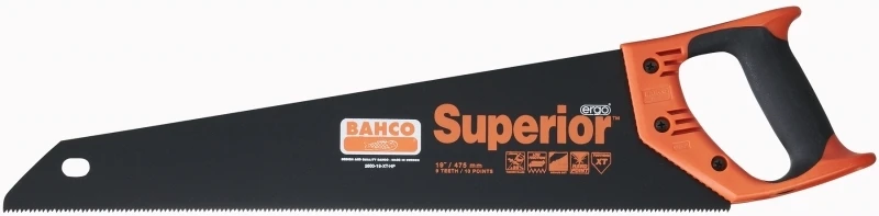 BAHCO Pjūklas Medžiui SUPERIOR 19“ 475mm