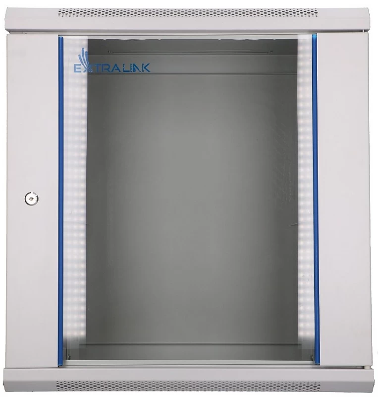 Sieninė Spinta 12u 600x450 Pilkos Spalvos Stiklinėmis Durelėmis