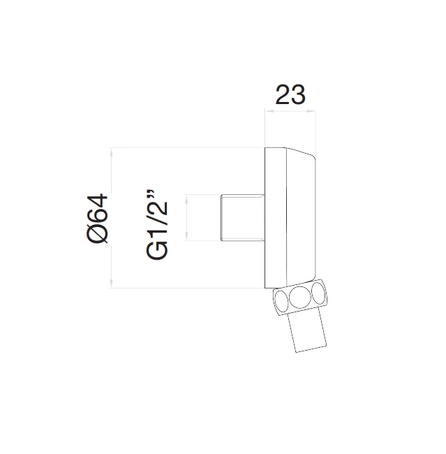 Sieninė žarnelės jungtis FIORE sendinta bronza