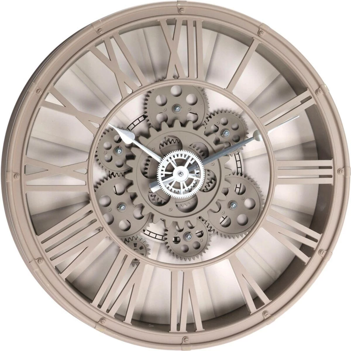 Sieninis Laikrodis Su Besisukančiu Mechanizmu 38cm Pilkos Spalvos