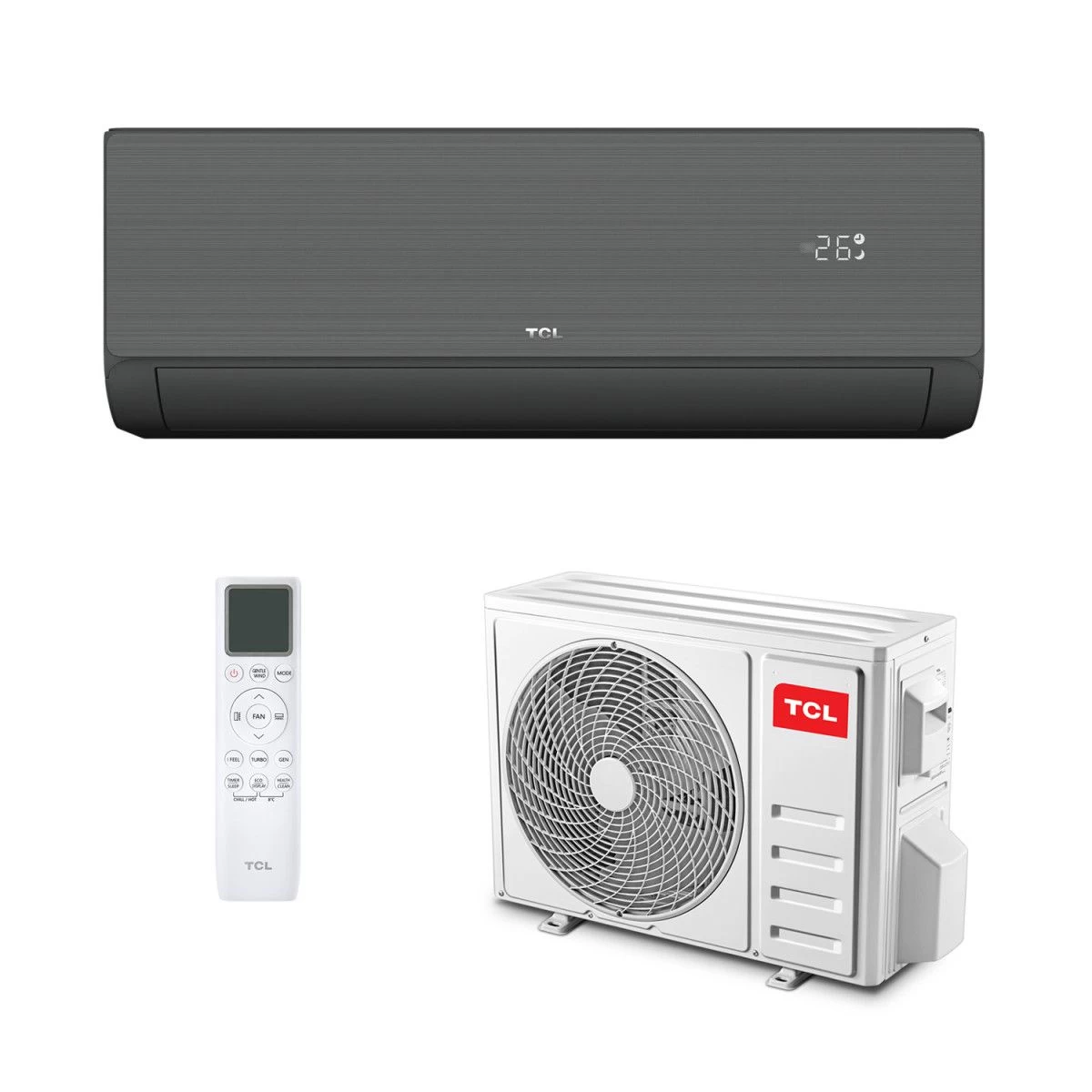Sieninis oro kondicionierius TCL, SaveIN Dark R32 Wi-Fi, 3.4/3.42
