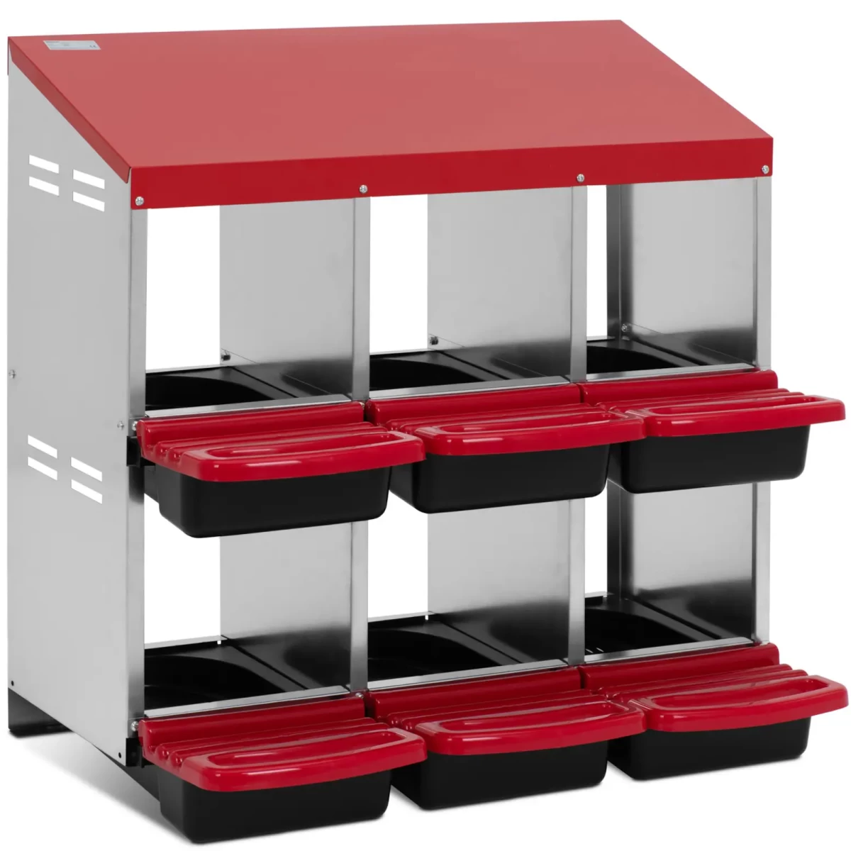 Sieninis Vištų Dedeklių Lizdas 6 Skyrių Stal 81 X 52,5 X 79 Cm Sieninis Vištų Dedeklių Lizdas 6 Skyrių Stal 81 X 52,5 X 79 Cm