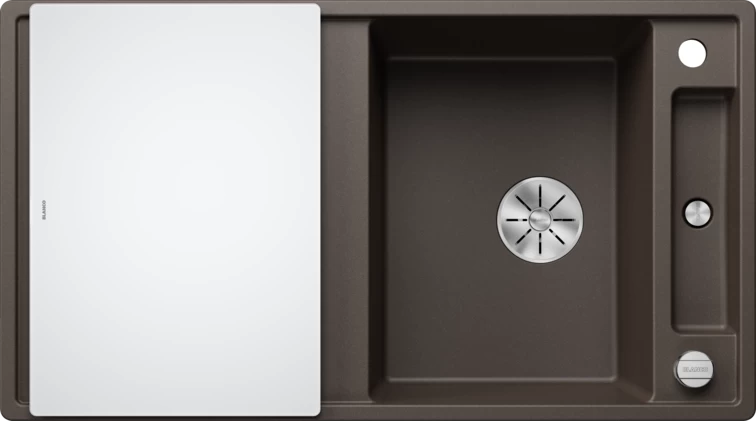 Silgranitinė plautuvė AXIA III 5 S SILG PDUR Ruda Z.GL InFino M.AF su stikline lentele