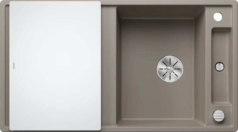 Silgranitinė plautuvė AXIA III 5 S SILG PDUR Tartufo Z.GL InFino M.AF su stikline lentele