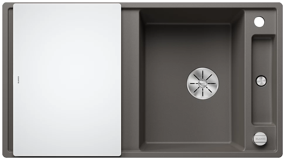Silgranitinė plautuvė AXIA III 5 S SILG Pilka Z.GL InFino M.AF su stikline lentele