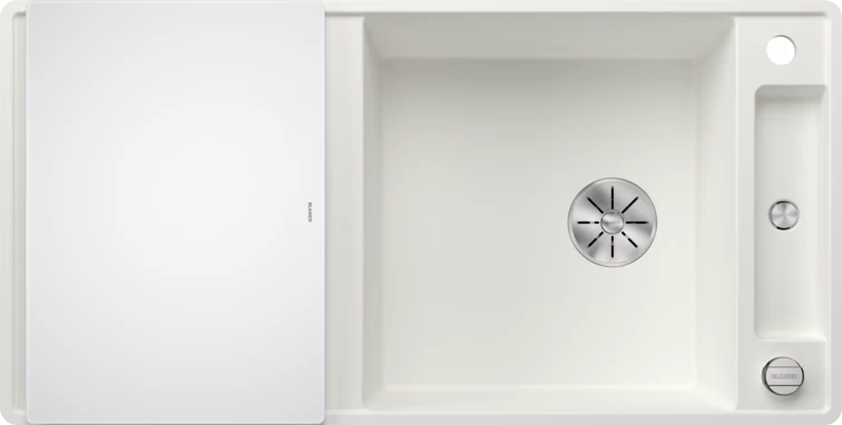 Silgranitinė plautuvė AXIA III XL 6 S-F SILG PDUR Balta Z.GL InFino M.AF su stikline lentele