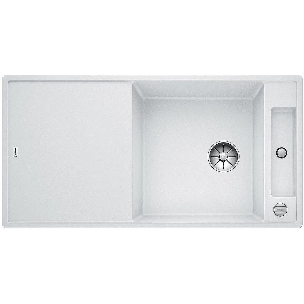 Silgranitinė plautuvė AXIA III XL 6 S SILG PDUR Balta Z.GL InFino M.AF su stikline lentele