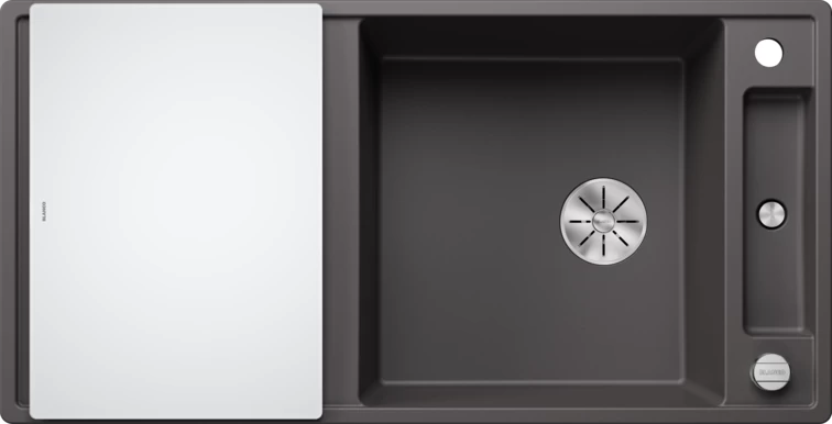 Silgranitinė plautuvė AXIA III XL 6 S SILG PDUR Pilka Z.GL InFino M.AF sus stikline lentele