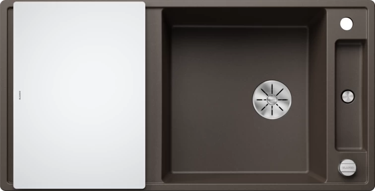 Silgranitinė plautuvė AXIA III XL 6 S SILG PDUR Ruda Z.GL InFino M.AF su stikline lentele