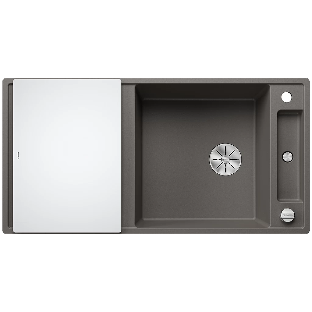 Silgranitinė plautuvė AXIA III XL 6 S SILG Pilka Z.GL InFino M.AF su stikline lentele