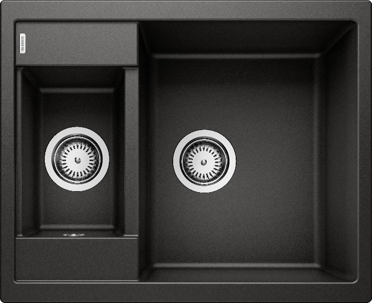 Silgranitinė plautuvė BLANCO METRA 6 SILG PDUR Juoda O.ZUB O.AF