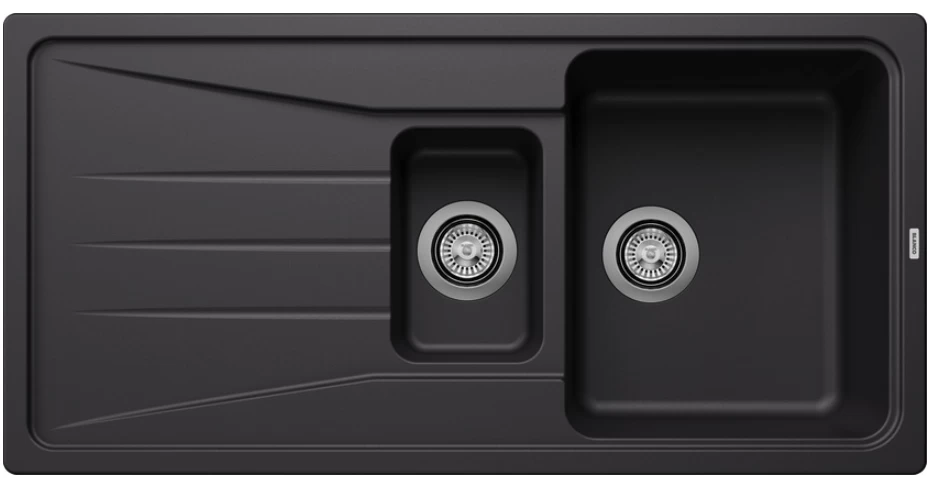 Silgranitinė plautuvė BLANCO SONA 6 S SILG PDUR Juoda O.ZUB O.AF
