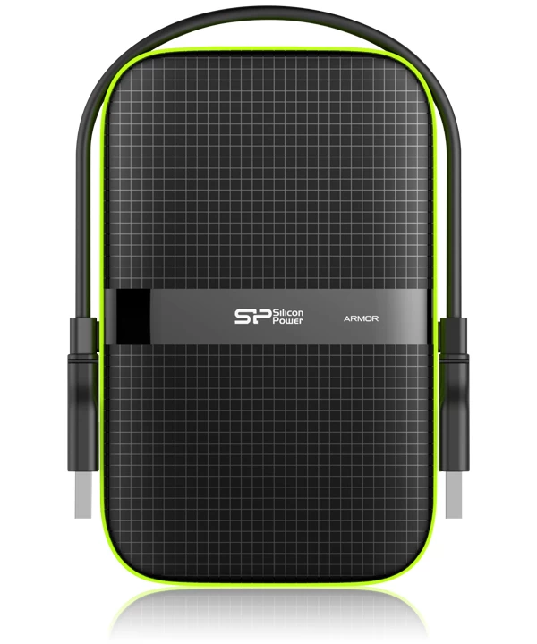Silicon Power Armor A60 Išorinis Kietasis Diskas (1 Tb / Juoda / žalia )