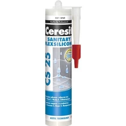 Silikonas CERESIT CS25, 280ml cemento pilkumo sp. (12)
