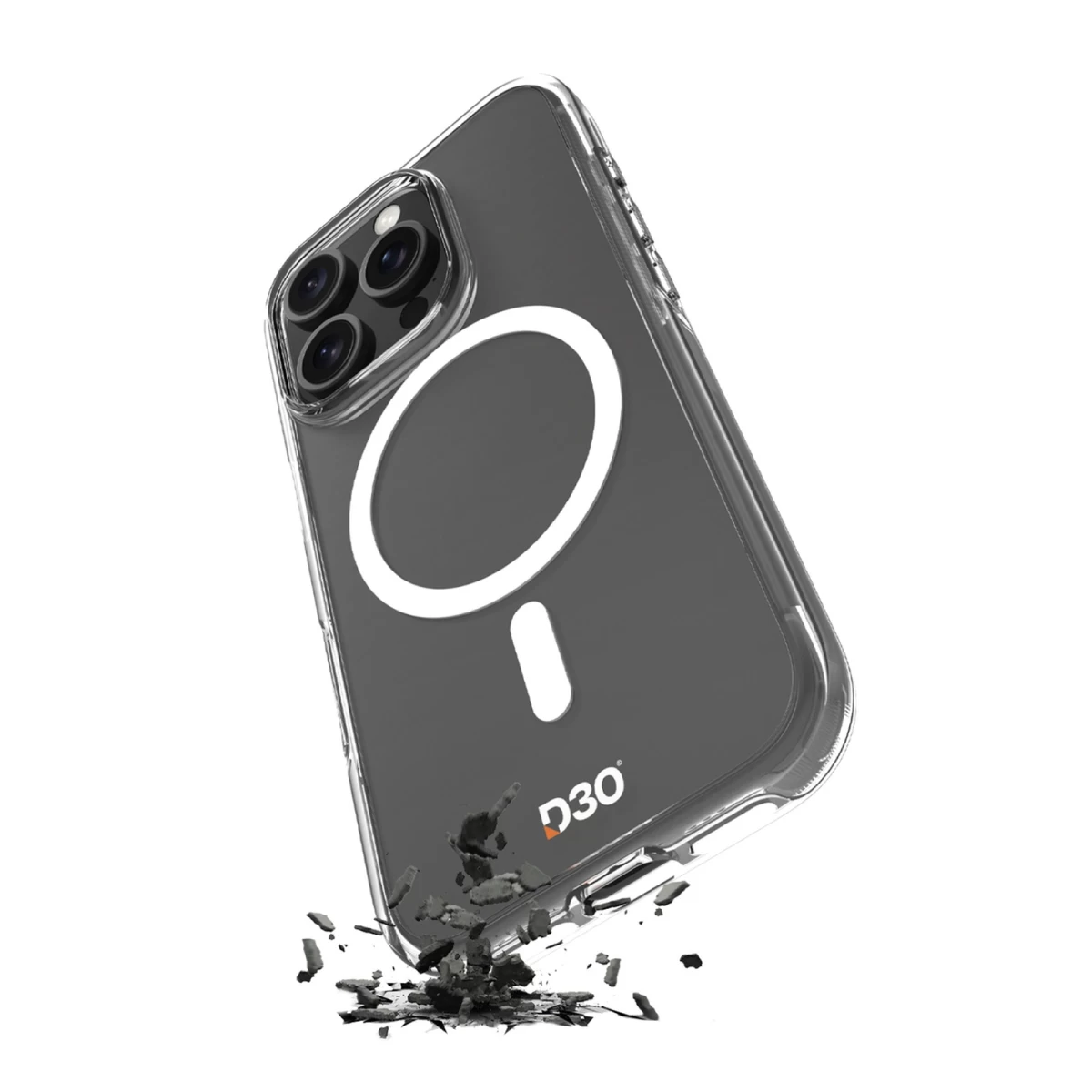 Silikoninė įmautė iphone 16 Plus Impact Clear D3o Magsafe - Skaidri
