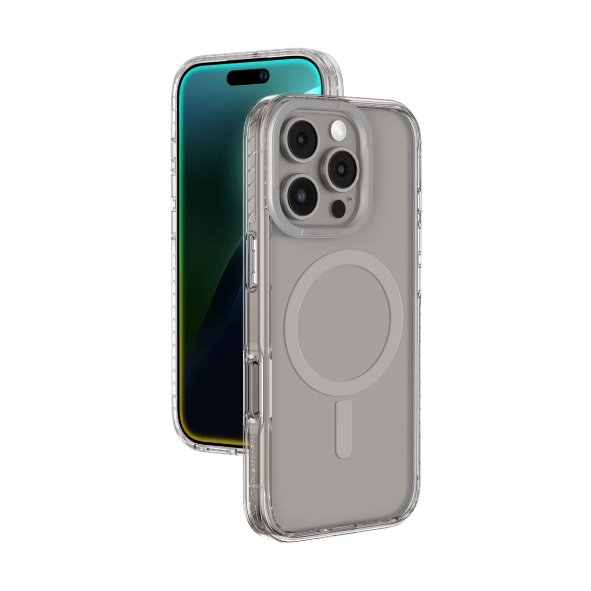 Silikoninė įmautė iphone 16 Pro Max Titan Pro Mag Case - Pilka