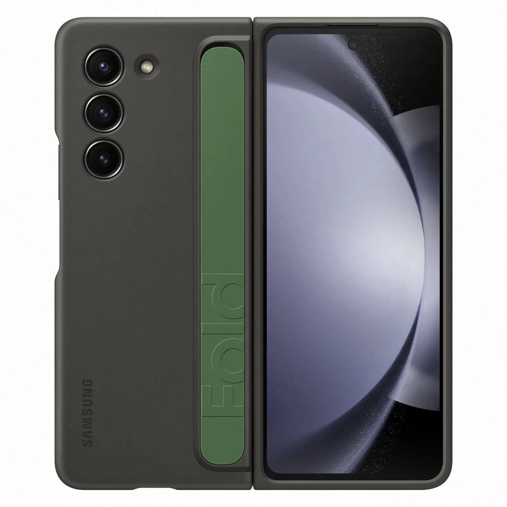 Silikoninė įmautė samsung Galaxy Z Fold 5 Su Stovu Ir Dirželiu, Juoda