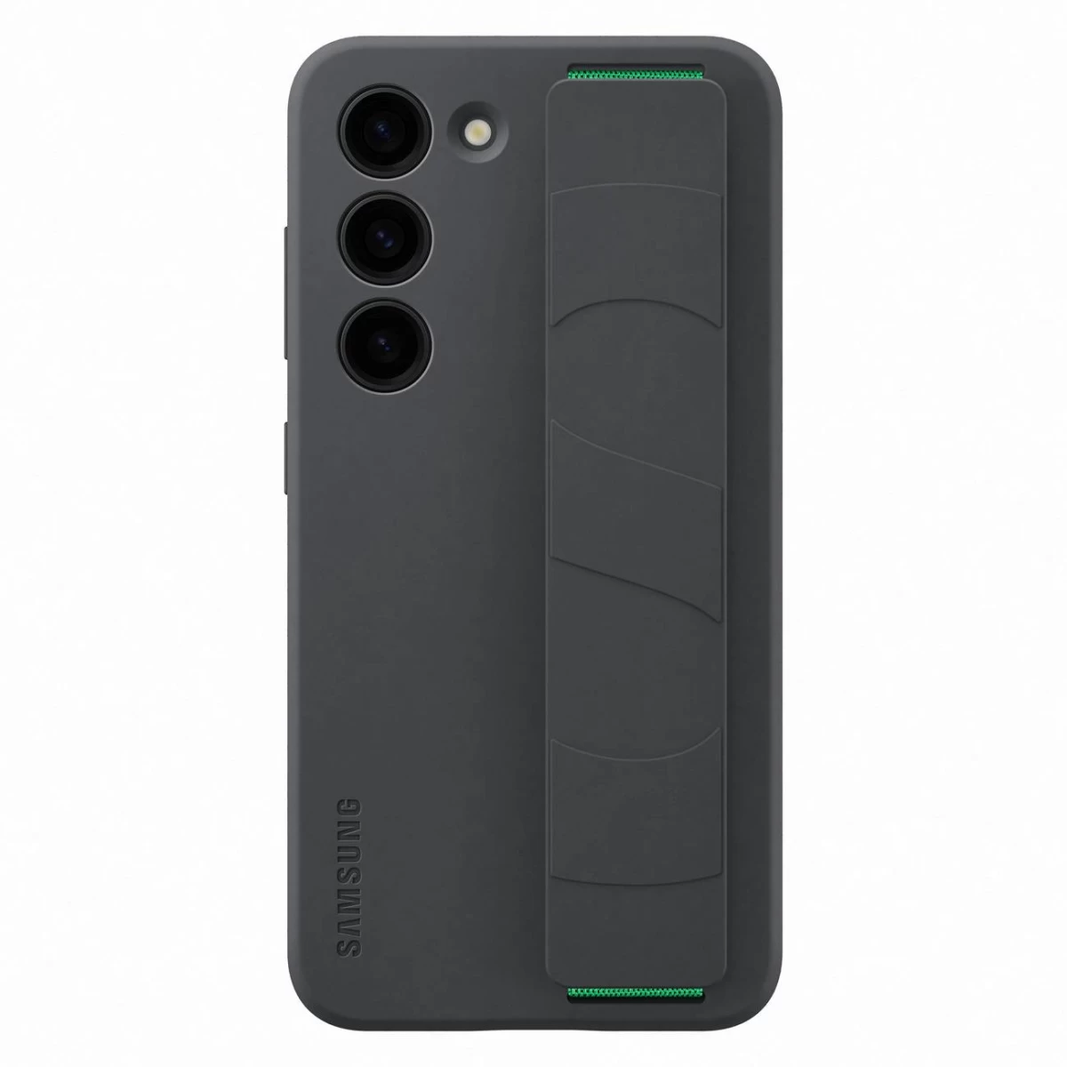 Silikoninė įmautė Su Riešo Dirželiu Samsung Galaxy S23 Silicone Grip Cover Black