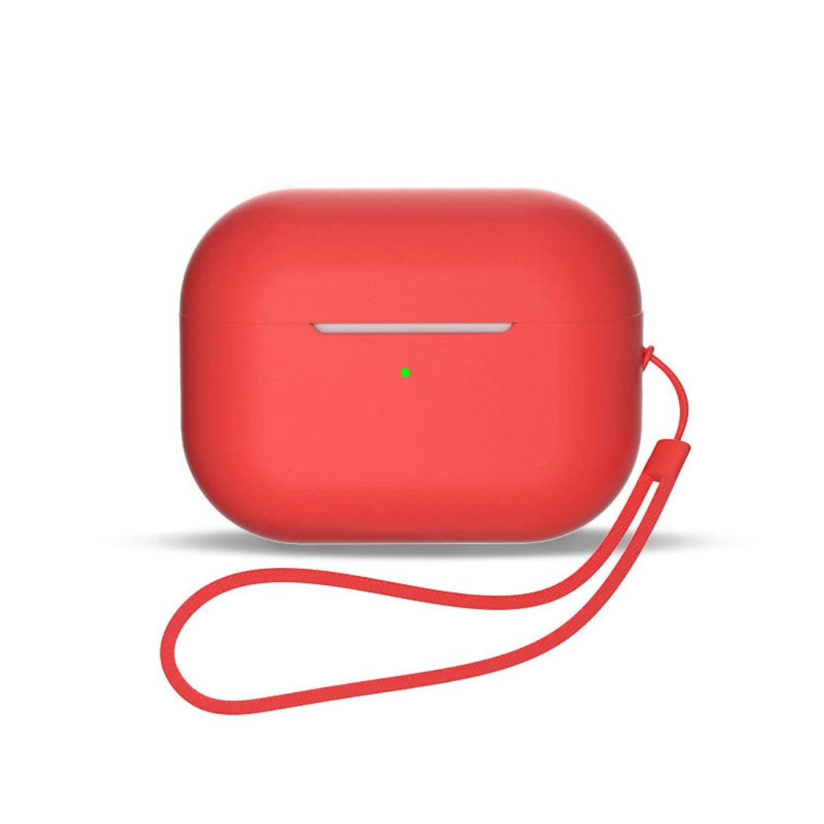 Silikoninis Dėklas airpods 1 / airpods 2 + Riešo Dirželis - Raudonas