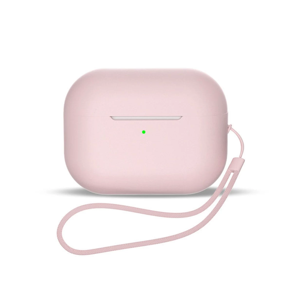 Silikoninis Dėklas airpods 1 / airpods 2 + Riešo Dirželis - Rožinis