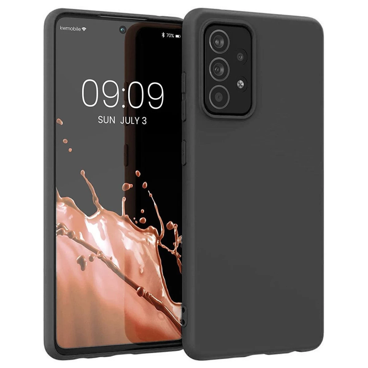 Silikoninis Dėklas, Lankstus Silikoninis Dangtelis, Skirtas Samsung Galaxy A22 4g Juodas