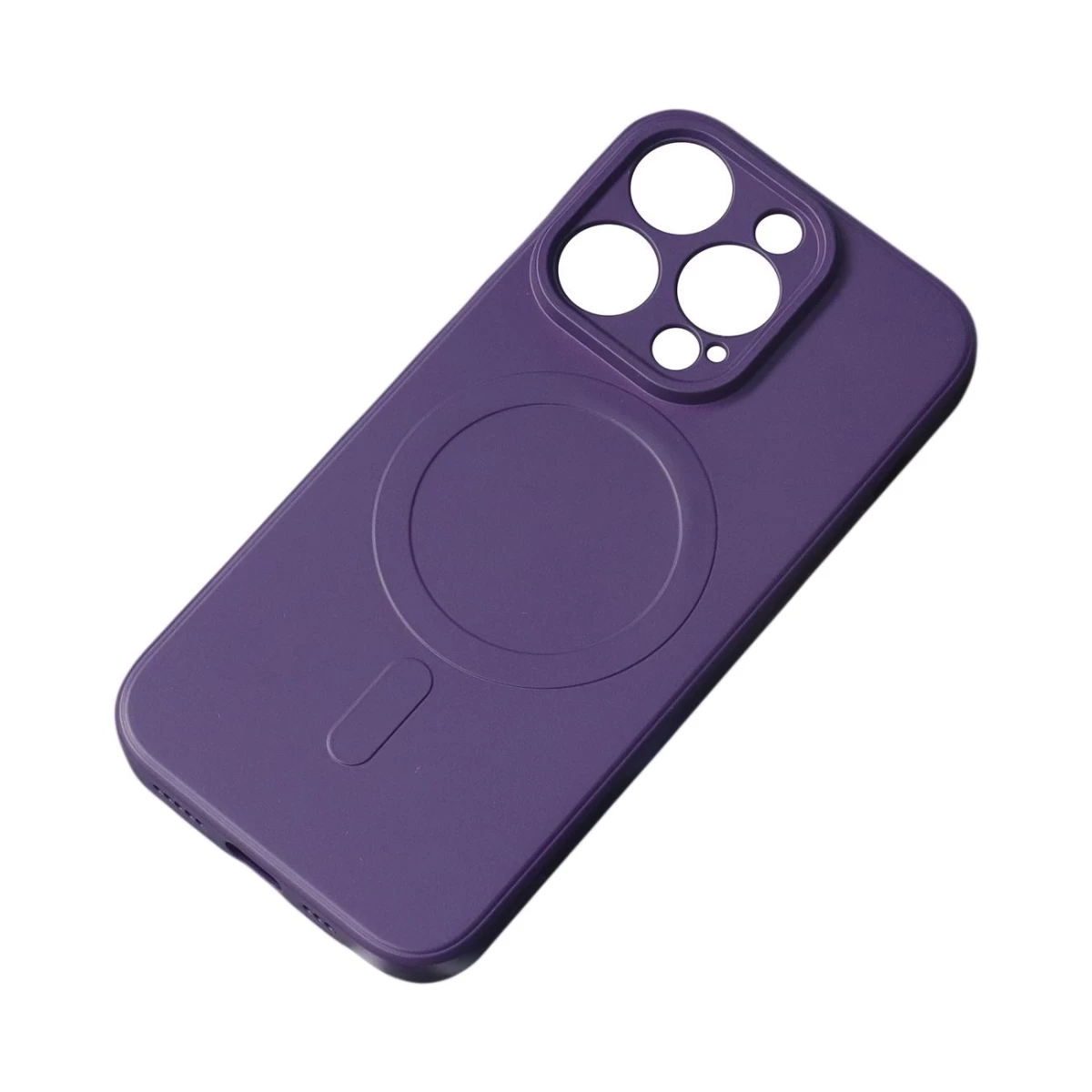 Silikoninis Dėklas Su Magsafe Iphone 15 Plus Silikoninis Dėklas Violetinės Spalvos