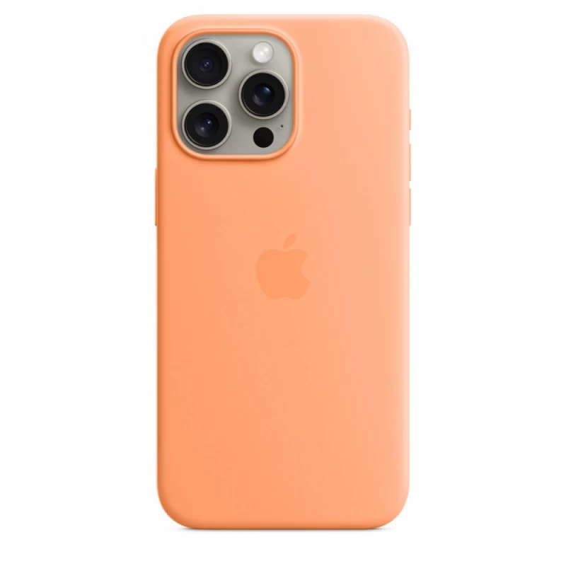 Silikoninis Dėklas Su Magsafe Iphone 15 Pro Max - Oranžinis Sorbetas