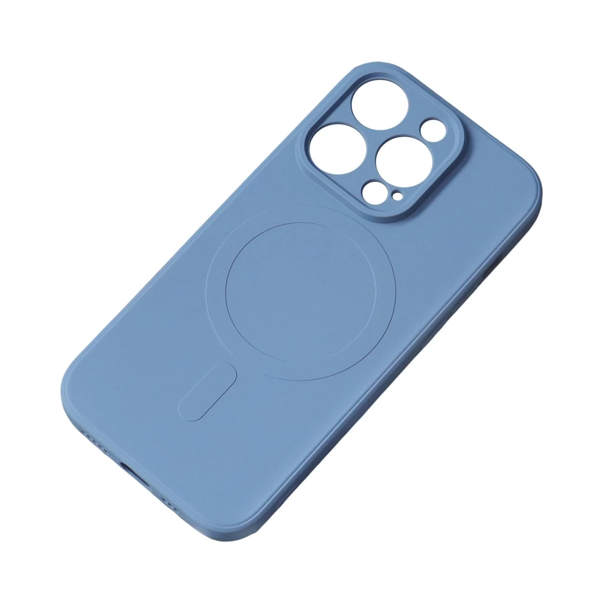 Silikoninis Dėklas Su magsafe Iphone 15 Pro Max Silikoninis Dėklas Tamsiai Mėlynas