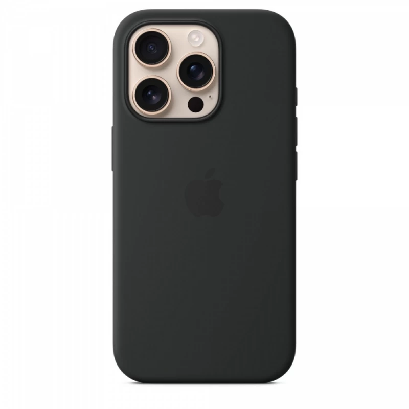 Silikoninis Dėklas Su magsafe, Skirtas iphone 16 Pro - Juodas