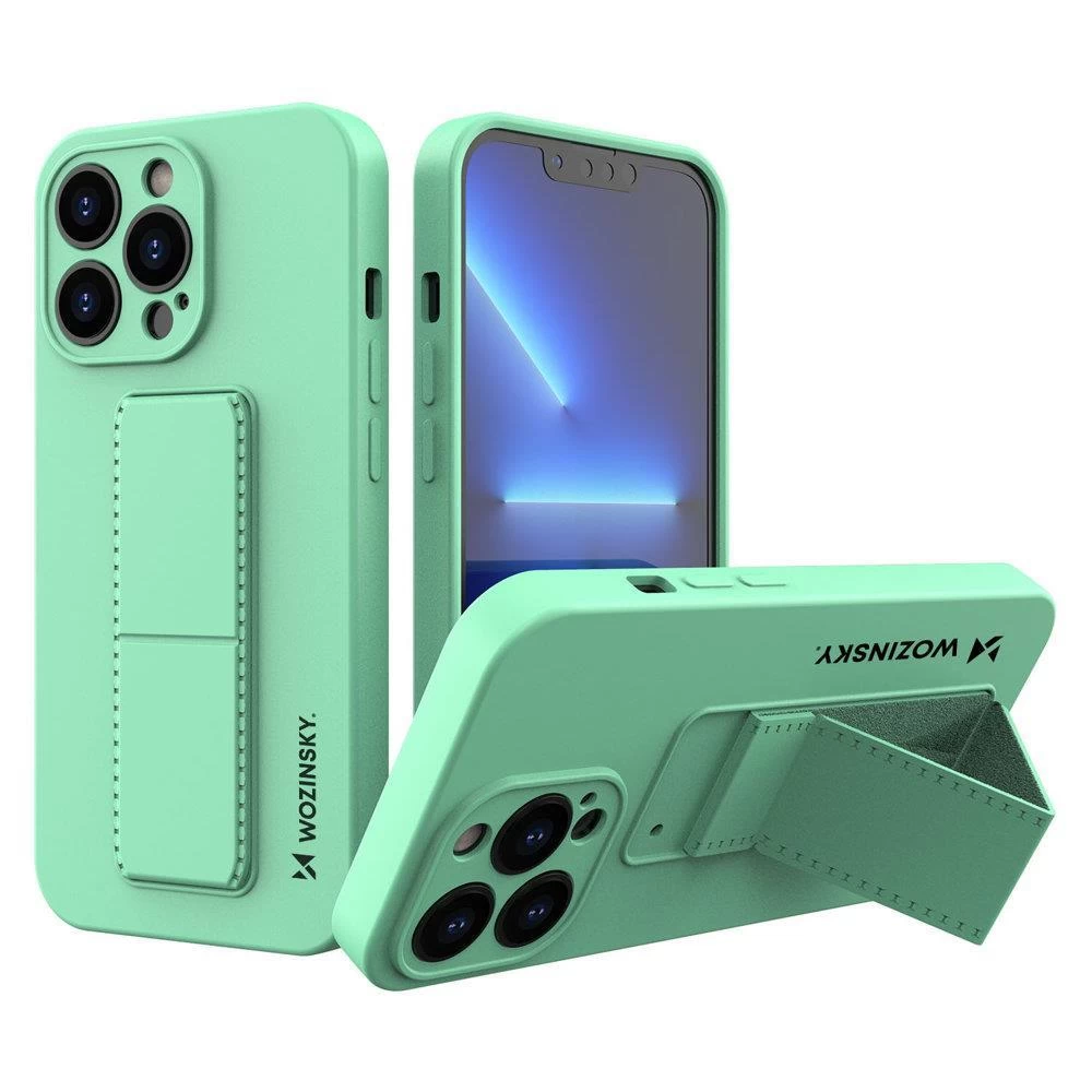 Silikoninis Dėklas Su Stovu Iphone 13 Kickstand Case Mint