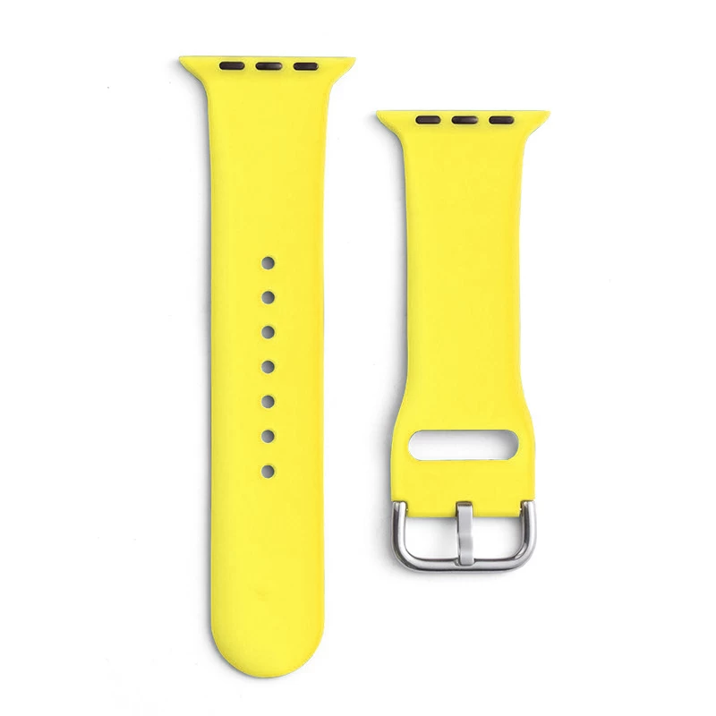 Silikoninis Dirželis apple Watch 2-9/se 38/40/41 Mm Silikoninis Dirželis Aps Geltonas