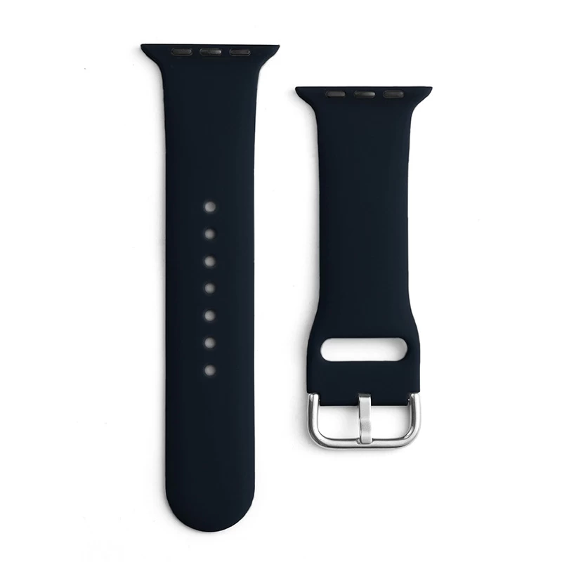 Silikoninis Dirželis apple Watch 2-9/se 38/40/41 Mm Silikoninis Dirželis Aps Juodas