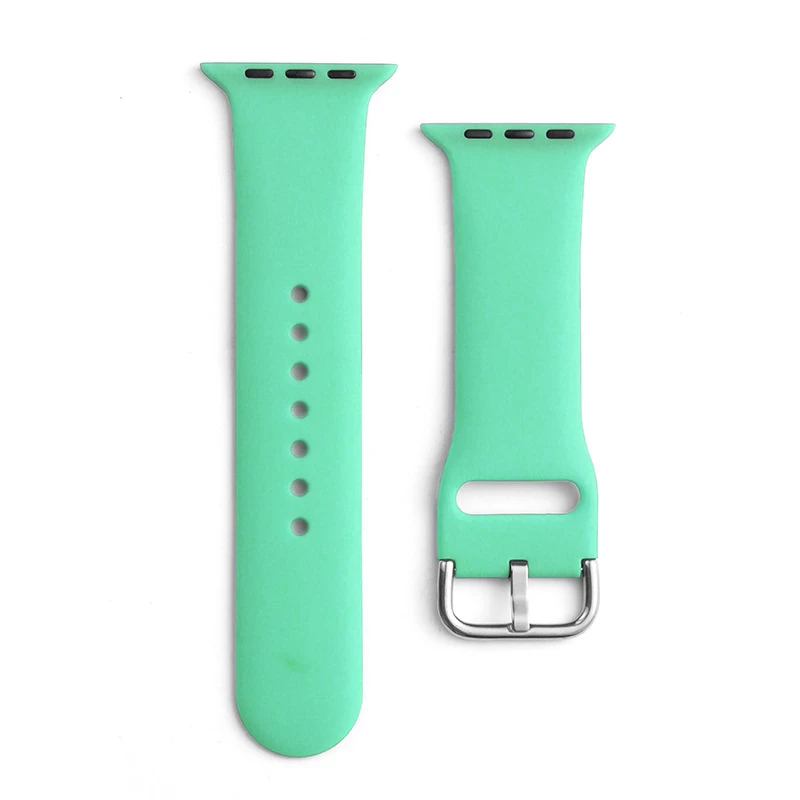Silikoninis Dirželis apple Watch 2-9/se 38/40/41 Mm Silikoninis Dirželis Aps Mėtų Spalvos