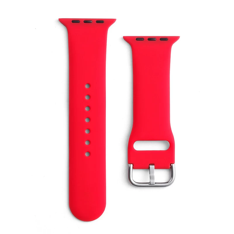 Silikoninis Dirželis apple Watch 2-9/se 38/40/41 Mm Silikoninis Dirželis Aps Raudonas
