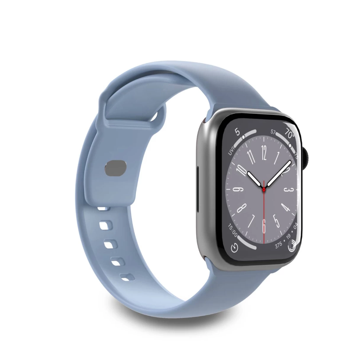 Silikoninis Dirželis apple Watch 38 40 41 Mm icon šviesiai Mėlynos Spalvos - 2 Vnt.